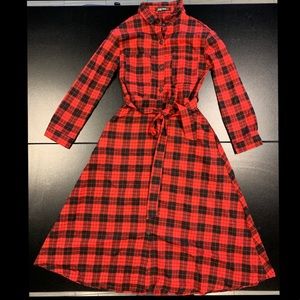 Fit and Flare 50’s Style Red Plaid Dress!